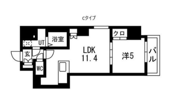 OAKLANCE秋葉原(1LDK/11階)の間取り写真