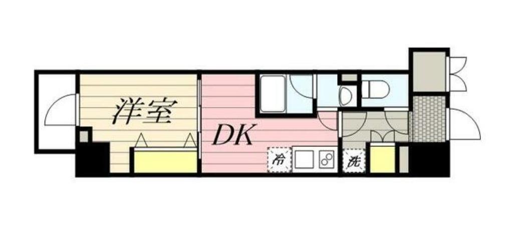 HF両国レジデンスイースト(1DK/8階)の間取り写真