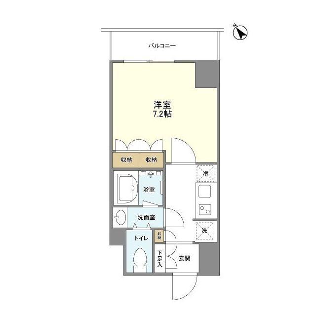 KURAMAE214(1K/6階)の間取り写真