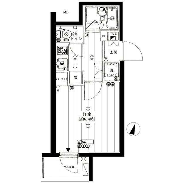 リガーレ本所吾妻橋(1K/10階)の間取り写真