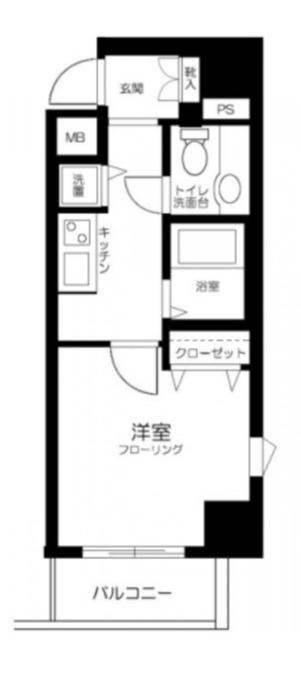 メゾン・ド・ヴィレ本駒込(1K/8階)の間取り写真