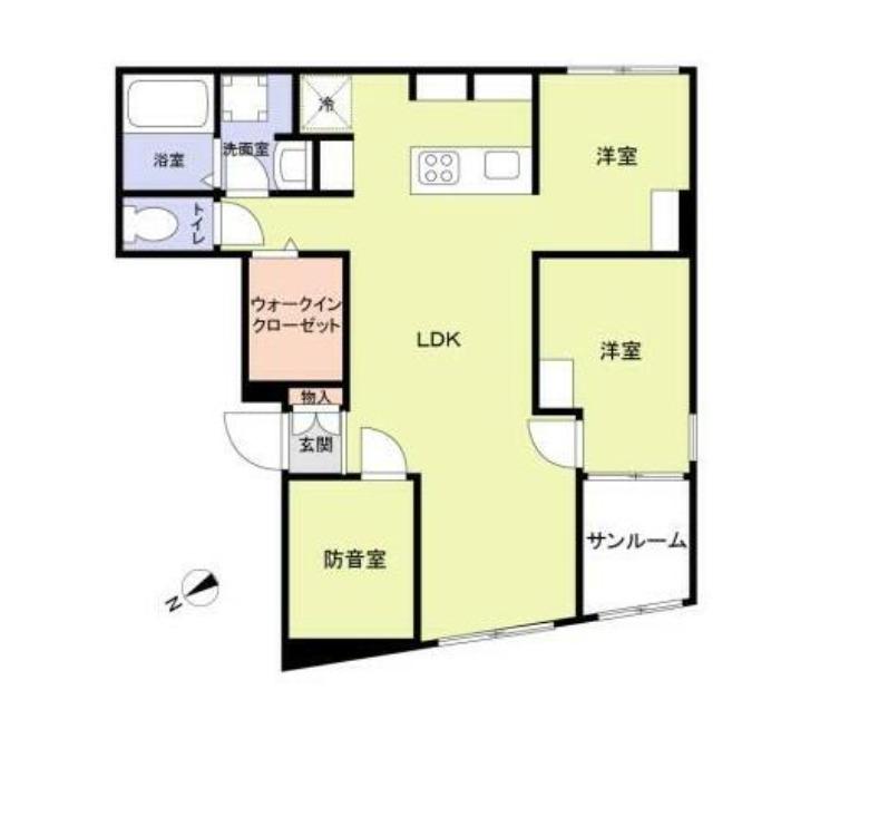 エテルネル曳舟(2SLDK/1階)の間取り写真