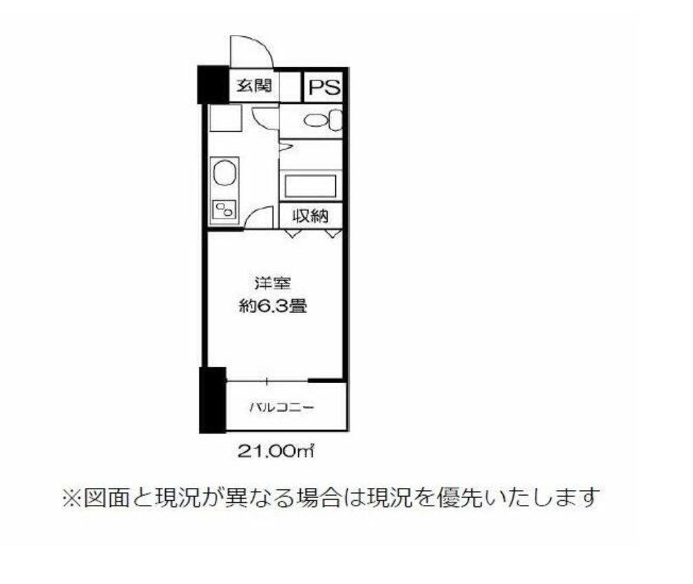 ドミール錦糸町(1K/9階)の間取り写真