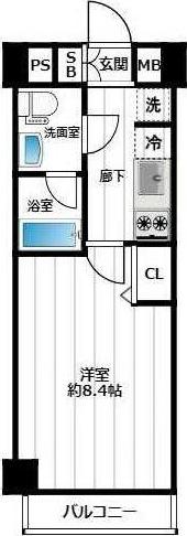 イアース本所吾妻橋(1K/3階)の間取り写真