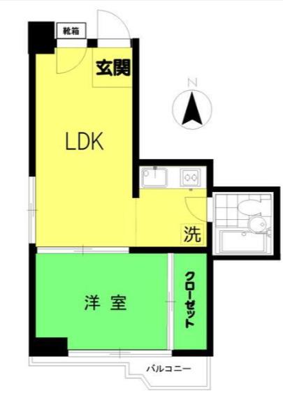 大野コーポ(1LDK/3階)の間取り写真