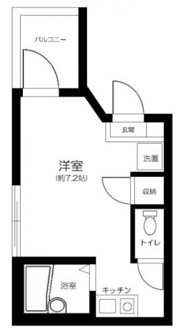 エヌブラン(ワンルーム/1階)の間取り写真