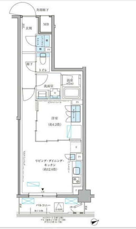 パークアクシス文京本郷(1LDK/6階)の間取り写真
