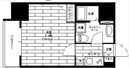 ステージファースト東日暮里(1K/3階)の間取り写真