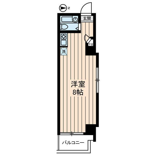 アレックスビル(ワンルーム/6階)の間取り写真