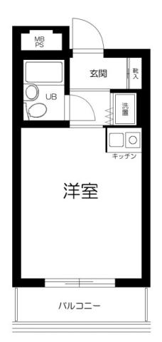 ストークTS元浅草(ワンルーム/3階)の間取り写真