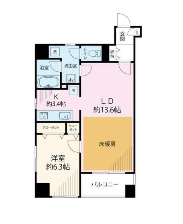 メゾン・ド・日本橋久松町(1LDK/7階)の間取り写真