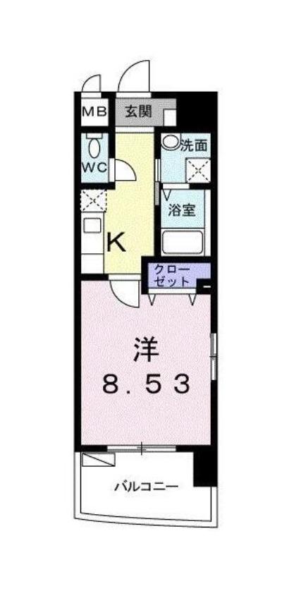 MSビル(1K/5階)の間取り写真
