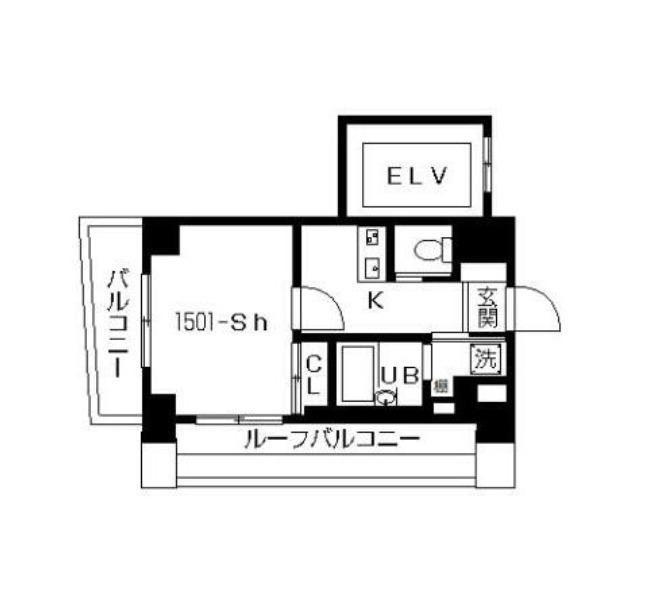 スカイコート本郷東大前壱番館(1K/15階)の間取り写真
