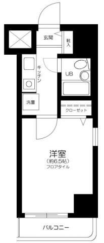 ライオンズマンション御徒町第5(1K/5階)の間取り写真