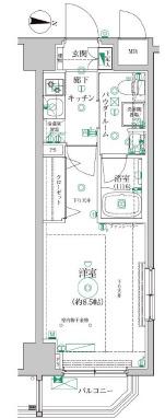 レアライズ清澄白河(1K/4階)の間取り写真