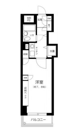 ダイアパレス浅草第2(1K/3階)の間取り写真