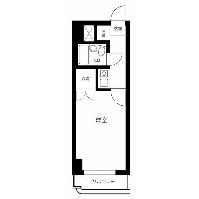 東日本橋フラワーハイホーム(1K/6階)の間取り写真
