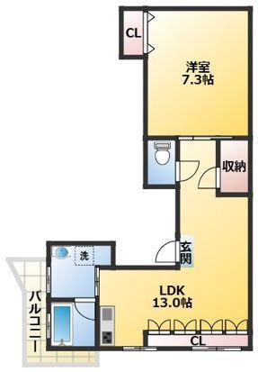 小石川ヒルズ(1LDK/地下階)の間取り写真