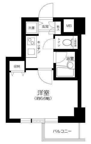 パレステュディオ本郷東大前(1K/5階)の間取り写真