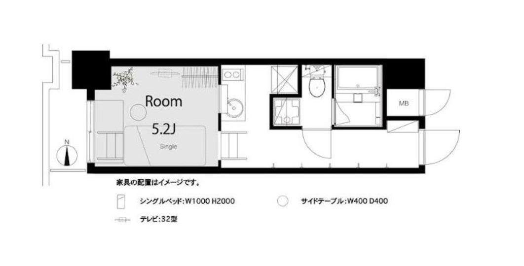 パレドール文京メトロプラザ1(ワンルーム/4階)の間取り写真