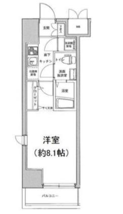 アイル東京スカイツリー(1K/2階)の間取り写真