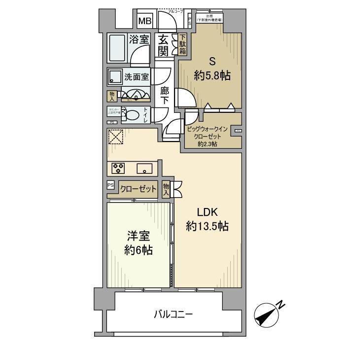 クレストフォルム上野グランステージ(1SLDK/3階)の間取り写真