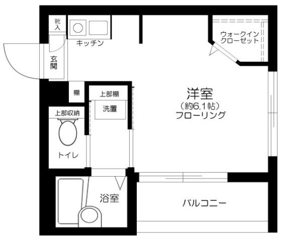 ルネコート五反野 コンフィ(1K/1階)の間取り写真