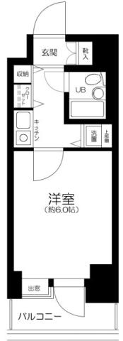浅草スカイレジテル(1K/7階)の間取り写真