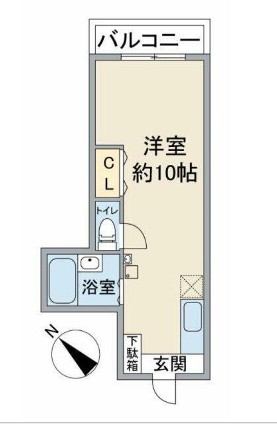 シャンボール小石川(ワンルーム/2階)の間取り写真
