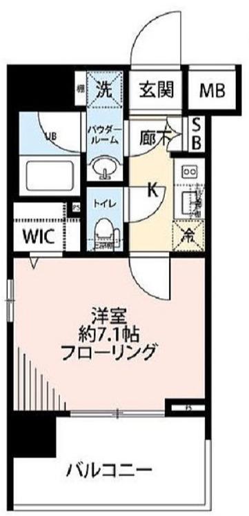 XEBEC浅草ARIA(1K/3階)の間取り写真
