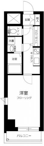アヴィニティー銀座東(1K/5階)の間取り写真