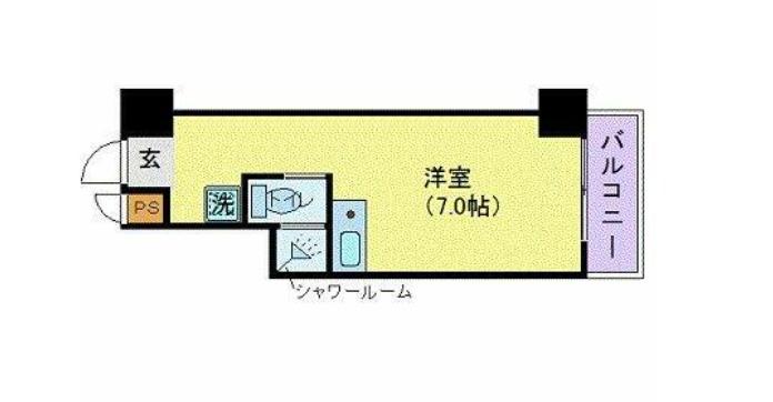 モナーク根岸(ワンルーム/2階)の間取り写真