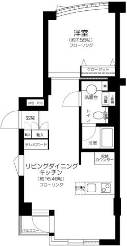 グリーンプラザ綾瀬2(1LDK/2階)の間取り写真