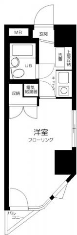 パールマンション白山(1K/3階)の間取り写真