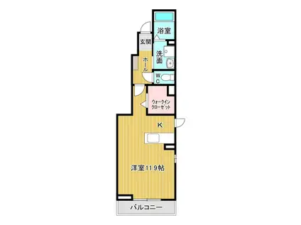 AKARI(ワンルーム/1階)の間取り写真