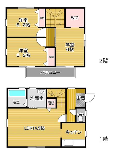 鳴門線 金比羅前駅 徒歩12分 2階建 築16年(3LDK)の間取り写真