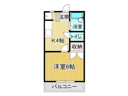 コーポサンクチュアリー(1K/2階)の間取り写真