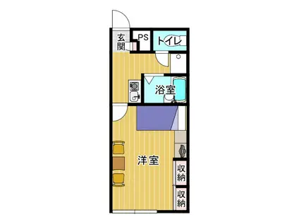 レオパレスポン スマイル(1K/1階)の間取り写真