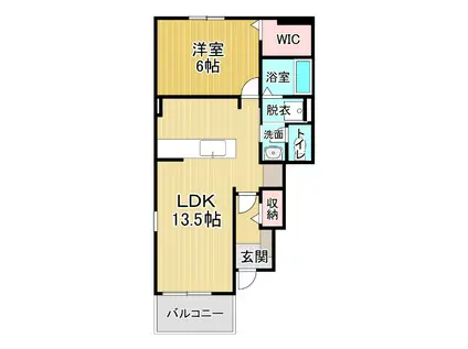 アヴォンリー Ⅱ(1LDK/1階)の間取り写真