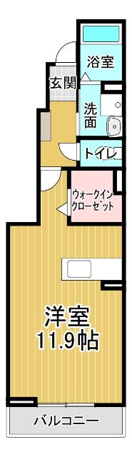サン・メゾンA(ワンルーム/1階)の間取り写真