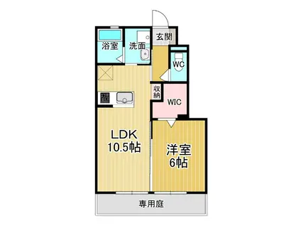 エム ブルク(1LDK/1階)の間取り写真
