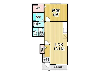 なでしこ(1LDK/1階)の間取り写真