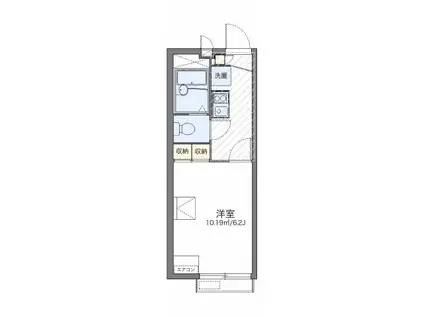 レオパレスイーストⅡ(1K/2階)の間取り写真