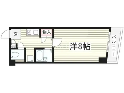 東海道本線 三ノ宮駅(ＪＲ) 徒歩8分 7階建 築30年(1K/7階)の間取り写真