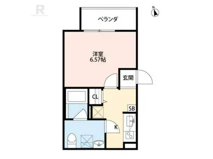 IOTアパートメント徳庵(1K/1階)の間取り写真