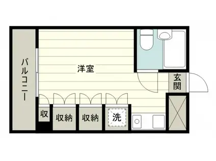 広瀬ビル(ワンルーム/3階)の間取り写真
