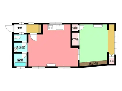 TOYビル(1LDK/2階)の間取り写真