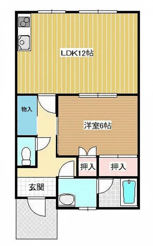 コートビレッジK(1LDK/1階)の間取り写真