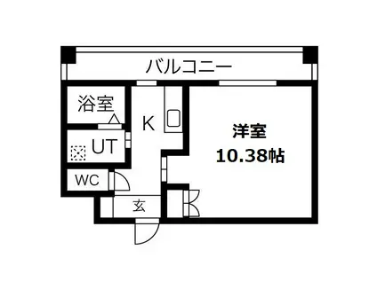 プレジール山科(1K/3階)の間取り写真
