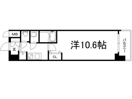 アール京都グレイス(1K/2階)の間取り写真